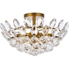 Elegant Lighting Emilia 16 Inch Flush Mount In Brass 1105F16BR
